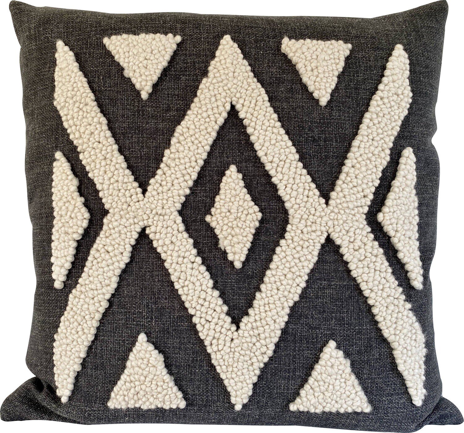 botanicalboysuk Punch Needle Cushion Ndebele Pattern 2