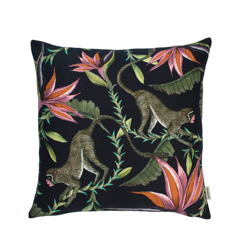 botanicalboysuk Monkey Paradise Night Cushion Cover