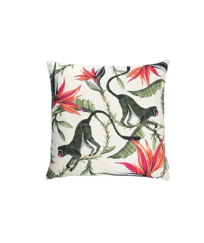 botanicalboysuk Monkey Paradise Chalk Cushion Cover