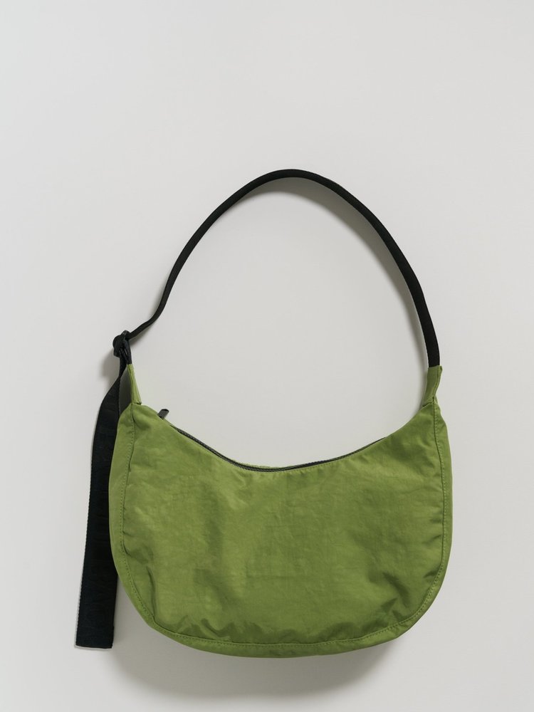 Baggu Medium Nylon Crescent Bag - Green Apple