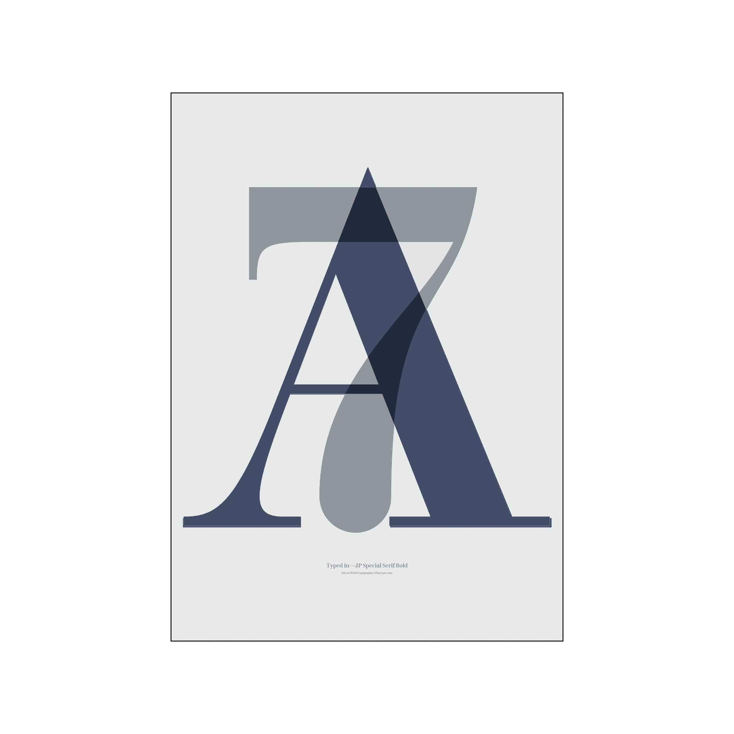 PLTY ILWT - A7 #Blue Poster - In Love With Typography - 50x70 cm