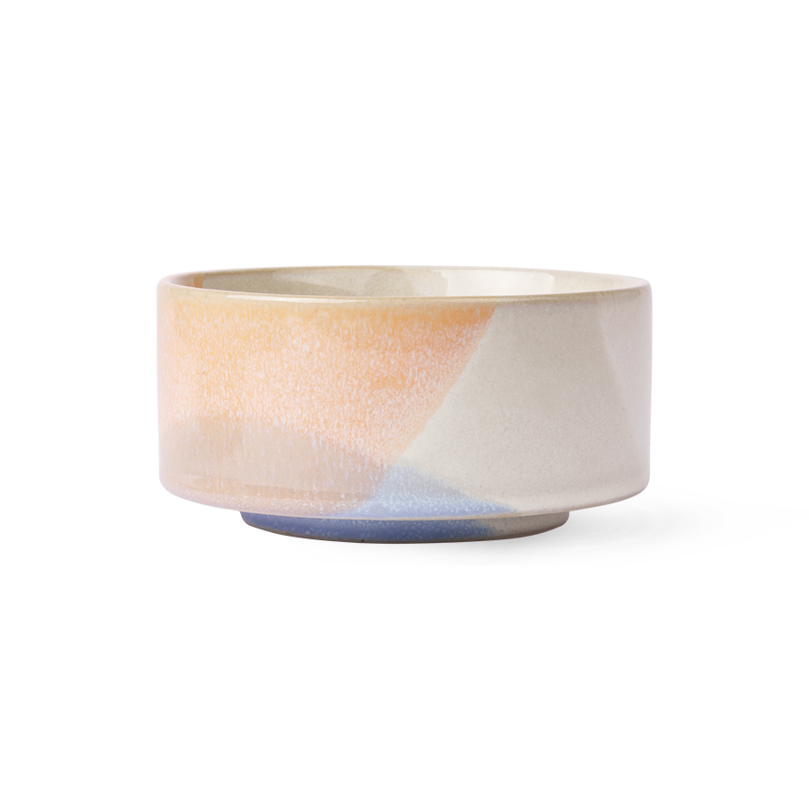 HK Living Blue and Peach Gallery Ceramics Bowl