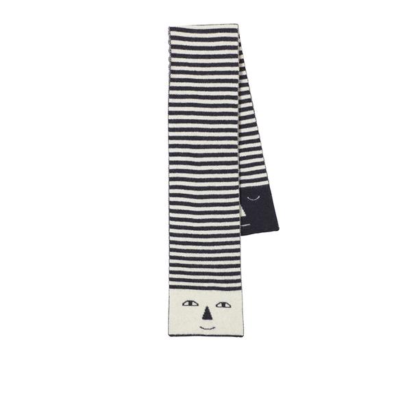 Navy and White Stripy Head Scarf