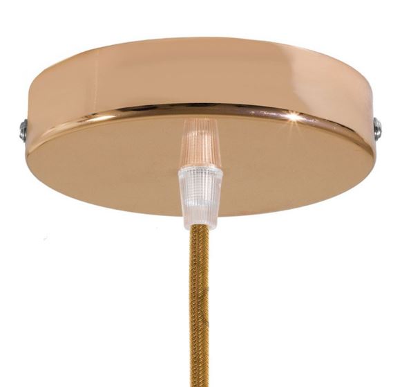 Creative Cables Copper Metal Ceiling Rose Kit with Single Retainer