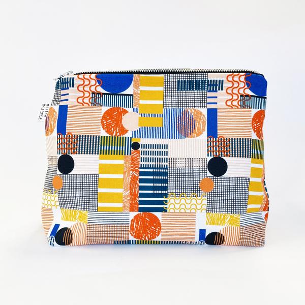 Millie Rothera Flat Base Pouch In Multicolour Play Print