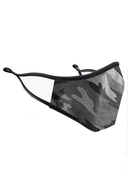 Adult Face Mask Grey Camouflage