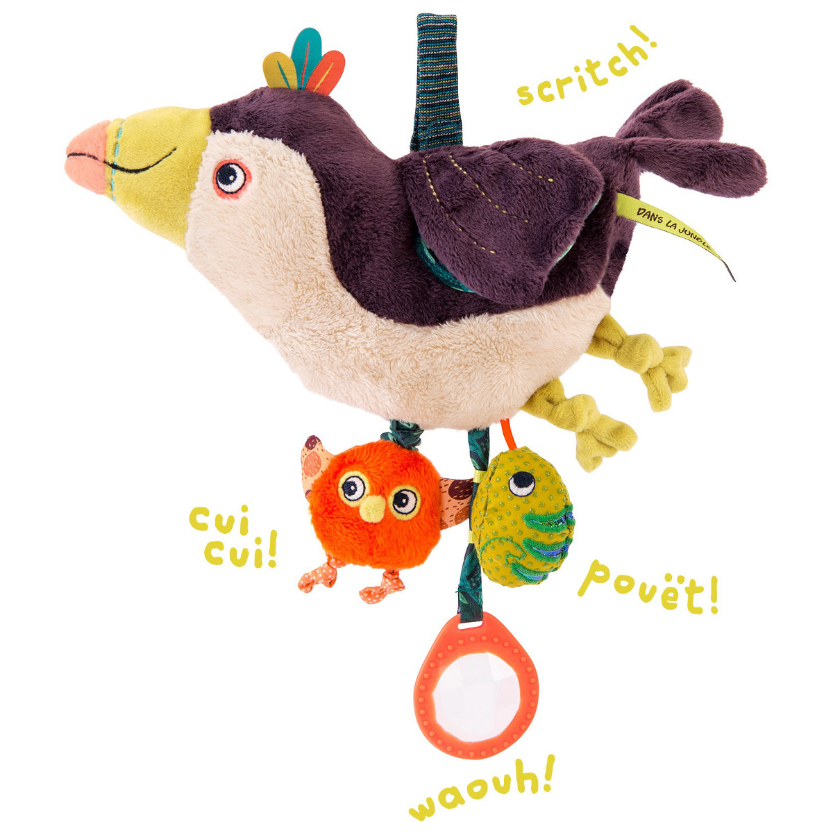 Moulin Roty Jungle Pakou Toucan Hanging Activities Toy