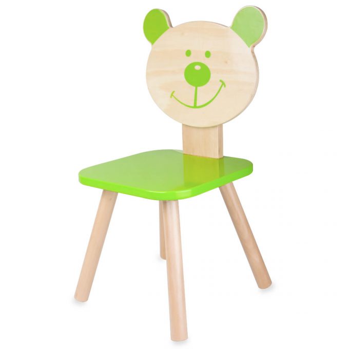 Classic World Green Wooden Bear Shaped Children Chair