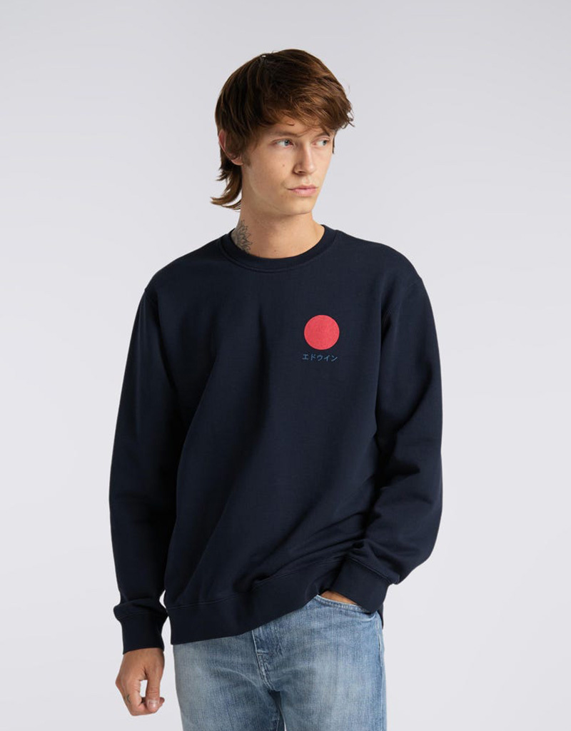Edwin Navy Japanese Sun Sweatshirt