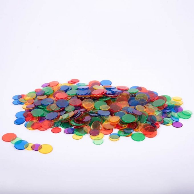 Edx 500 Pieces Translucent Colored Counters