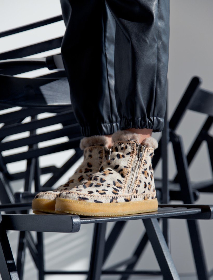 laidback london leopard setsu ankle boots