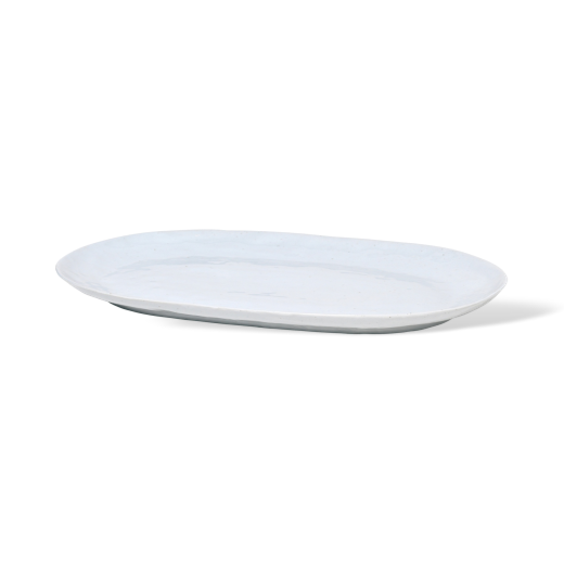 Broste Copenhagen Porcelain Shape Plate Soft Grey Large