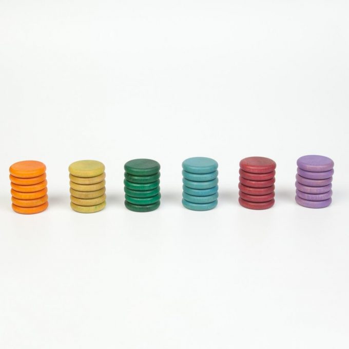 Grapat 4.8cm 36 Wooden Coins Game