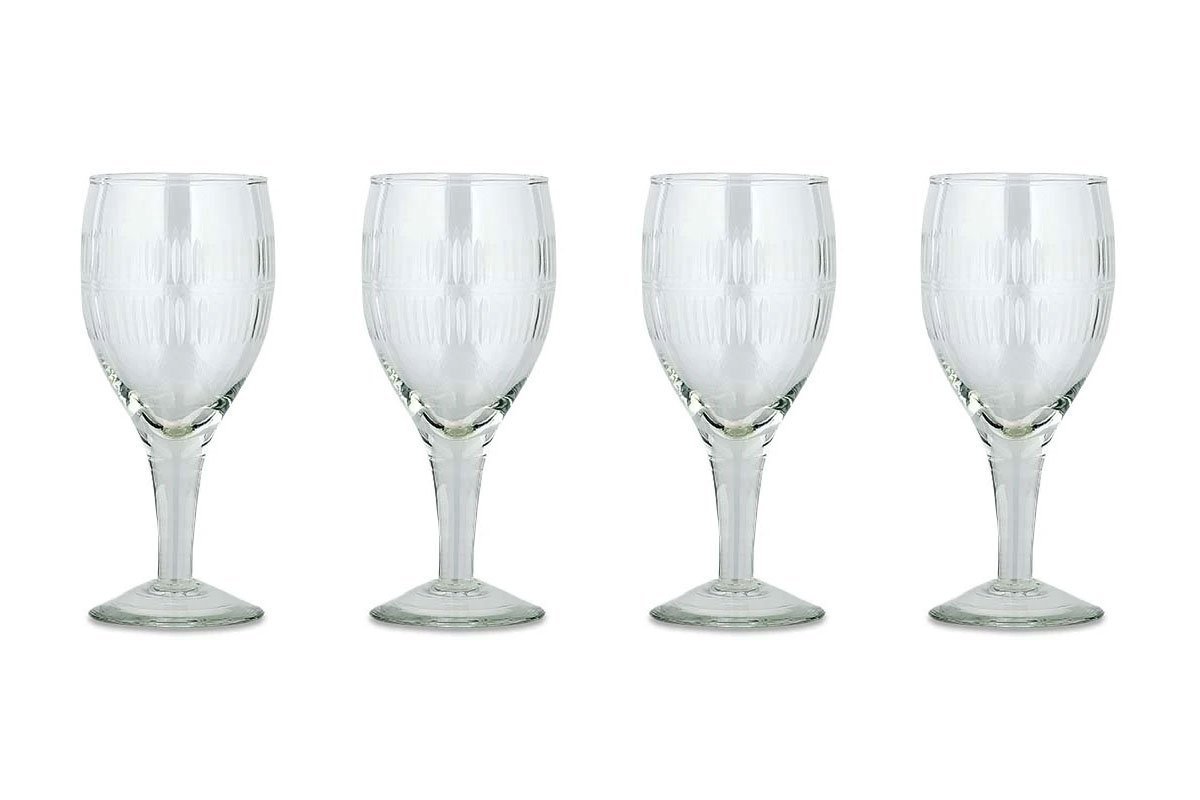 Nkuku Set of 4 Clear Mila Wine Glass