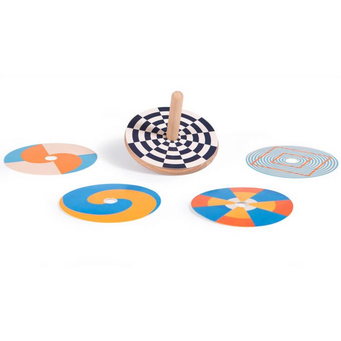 Moulin Roty Wooden Optical Spinning Top