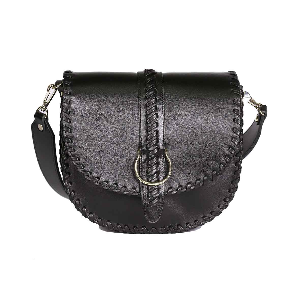 Craie Black Stitch Luna Bag