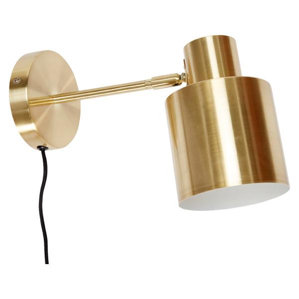 Mink Interiors Hugo Wall Light - Brushed Brass (Complete with LED Soft Warm White Bulb)