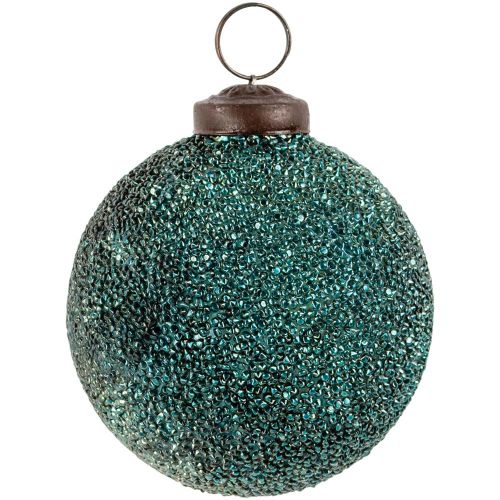 Grand Illusions Teal Textured Round Decoration