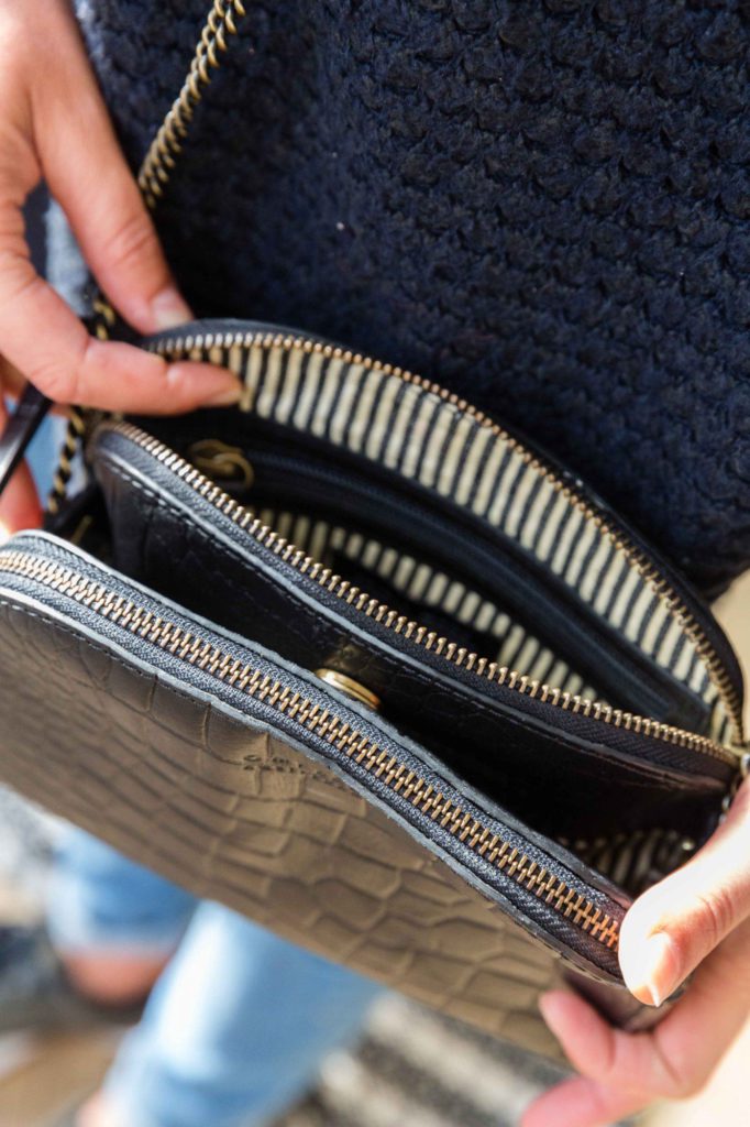 Midi Sac, Loden Green Croco