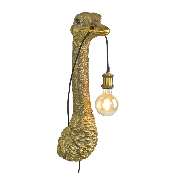 &Quirky Franz Josef The Golden Ostrich Wall Lamp