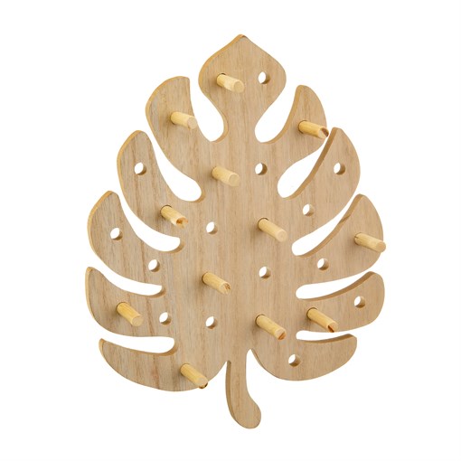 Sass & Belle  Brown Cheese Plant Leaf Peg Board