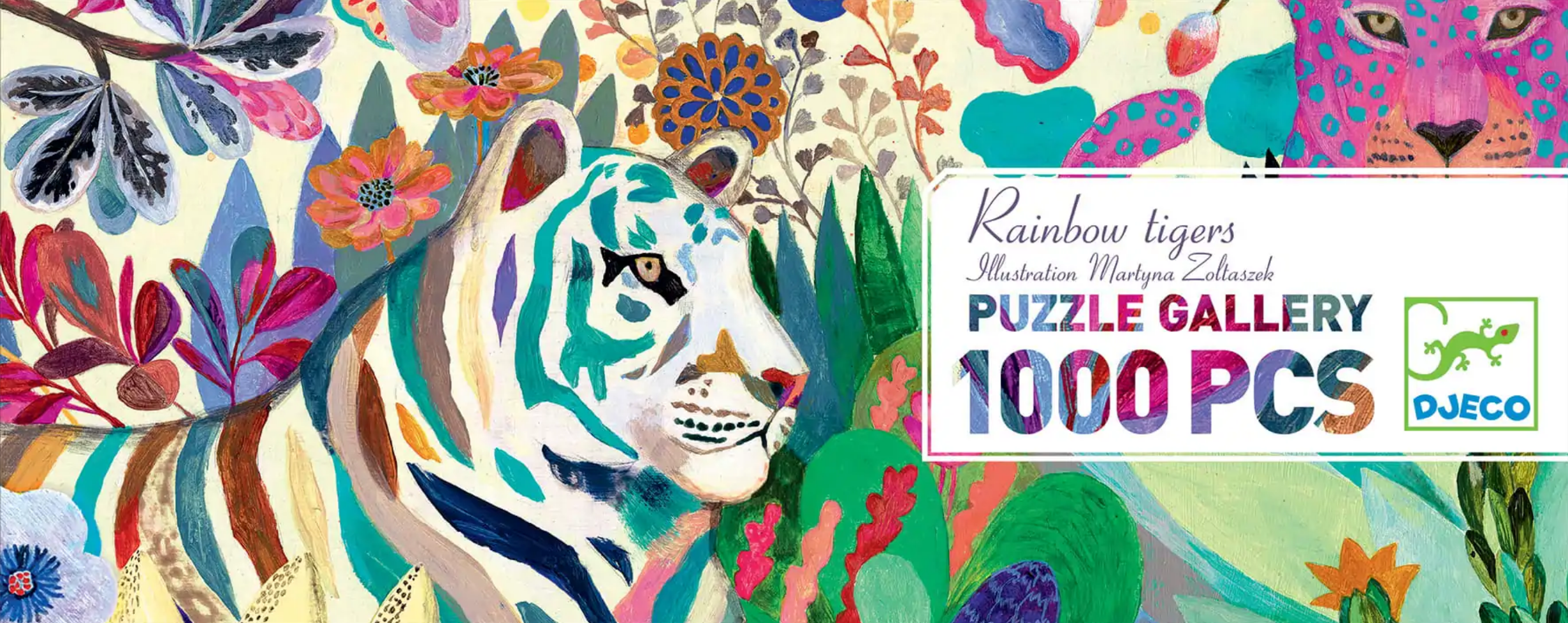 Djeco  Puzzle Gallery Rainbow Tigers 1000 Piece Jigsaw Age 9 - 109