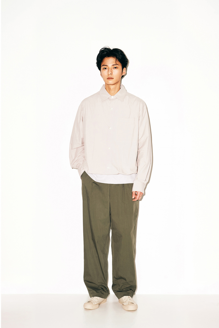 Partimento Comfort Wide Tapered Pants in Khaki