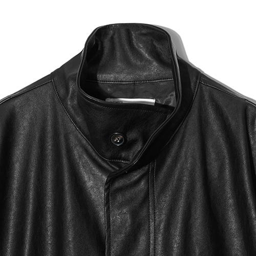 Trouva: Vegan Leather Field Jacket in Black