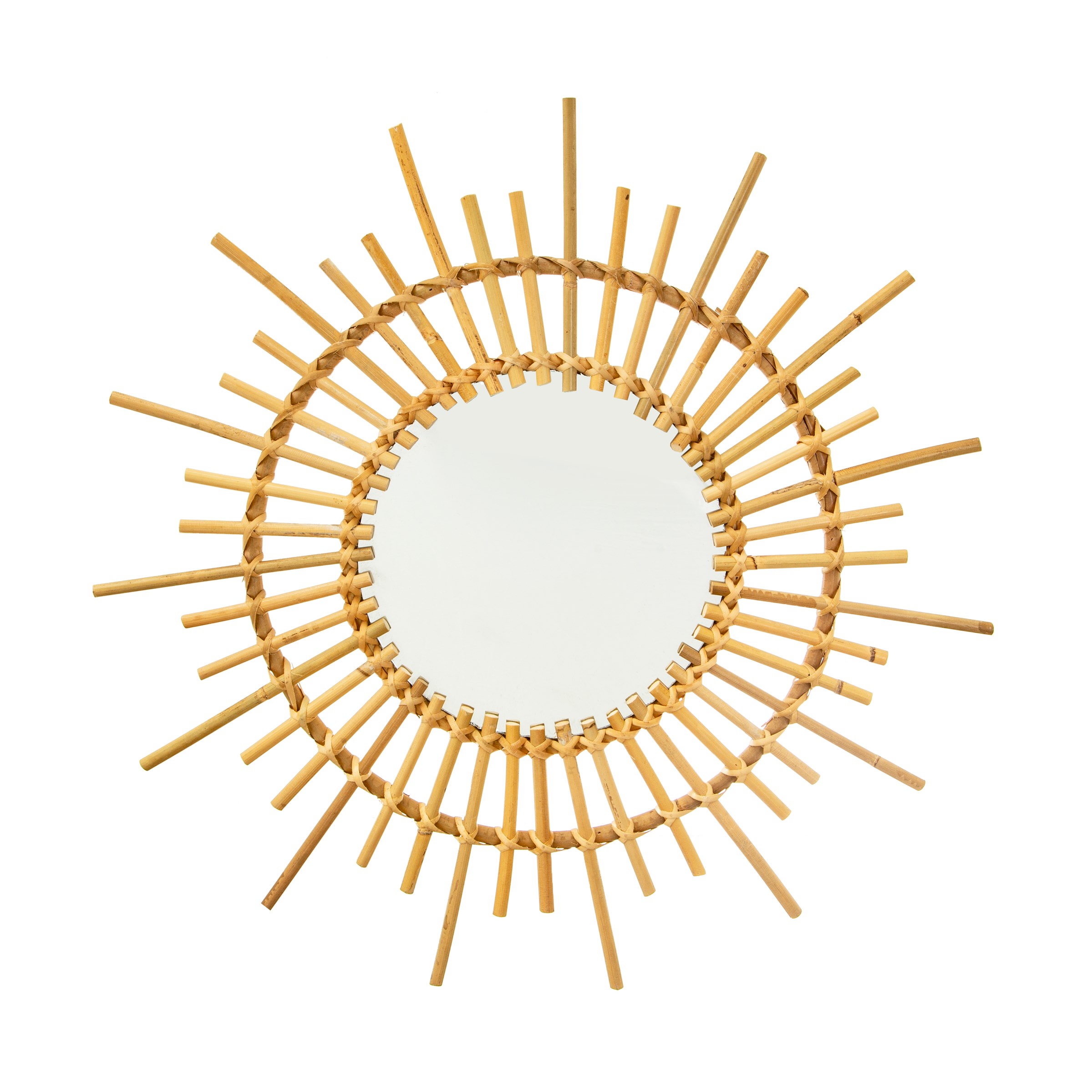 Posh Totty Designs Large  Sunburst Rattan Mirror