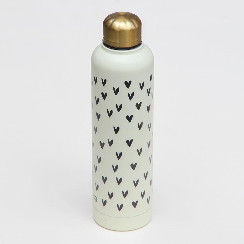 Caroline Gardner 550ml Hearts Metal Water Bottle