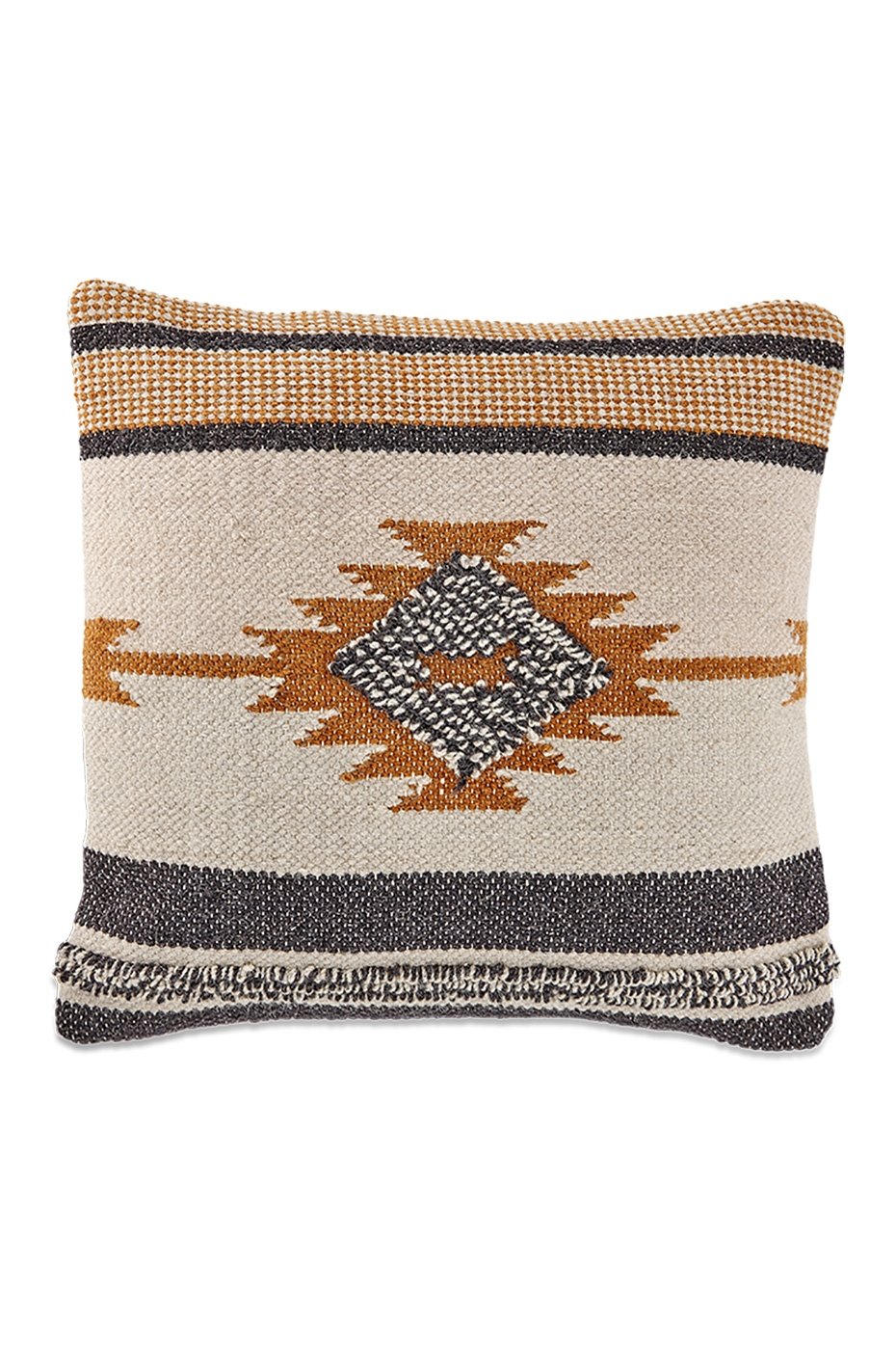 NKUKU MUSTARD GREY TUSSI MARA CUSHION COVER 50 X 50 Cm