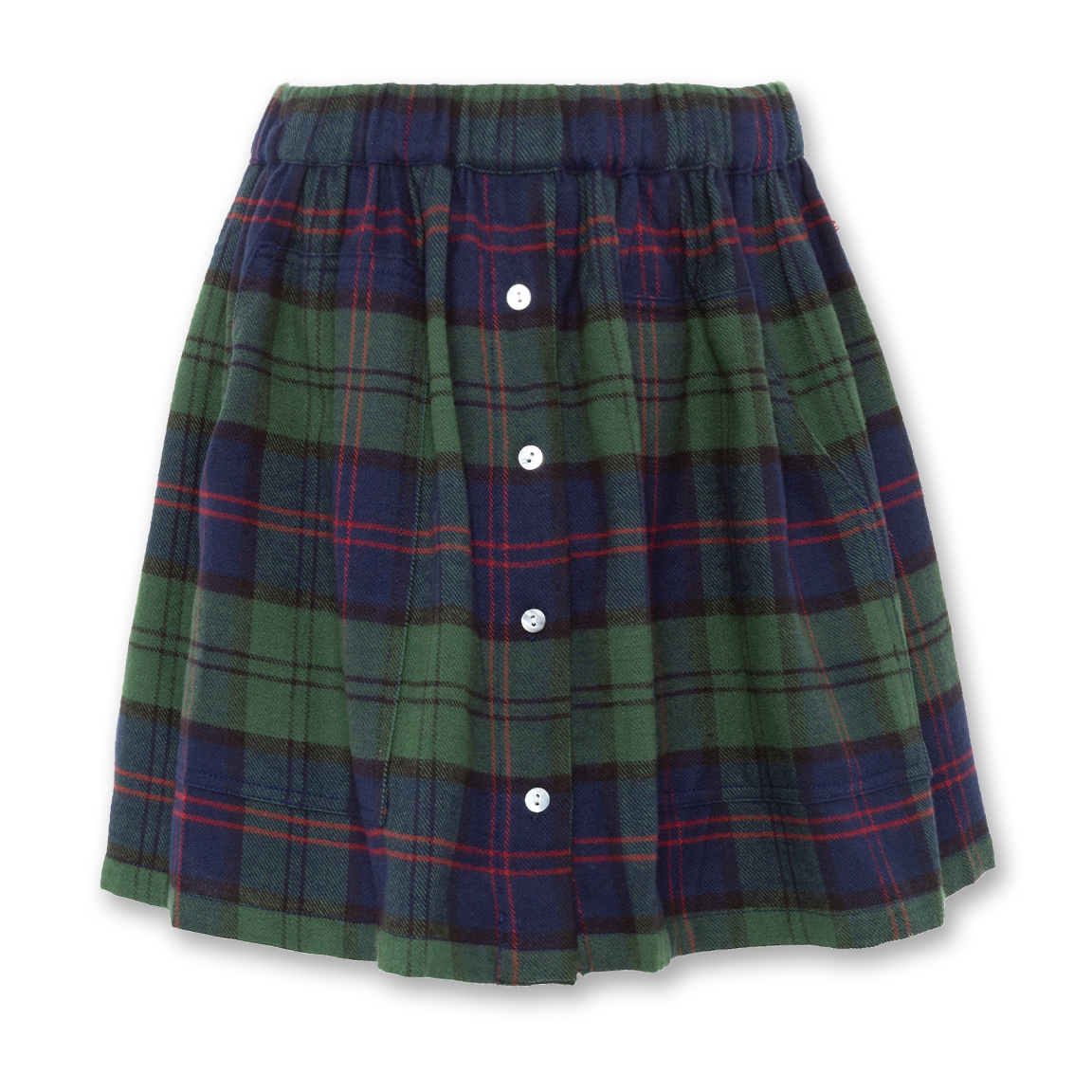 AO76 Green Baba Button Skirt