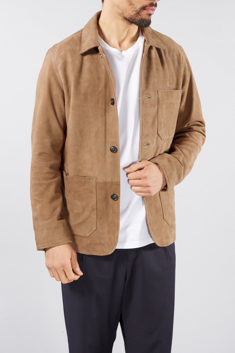 Selected Homme SELECTED HOMME ERMINE BROWN JACKSON SUEDE JACKET