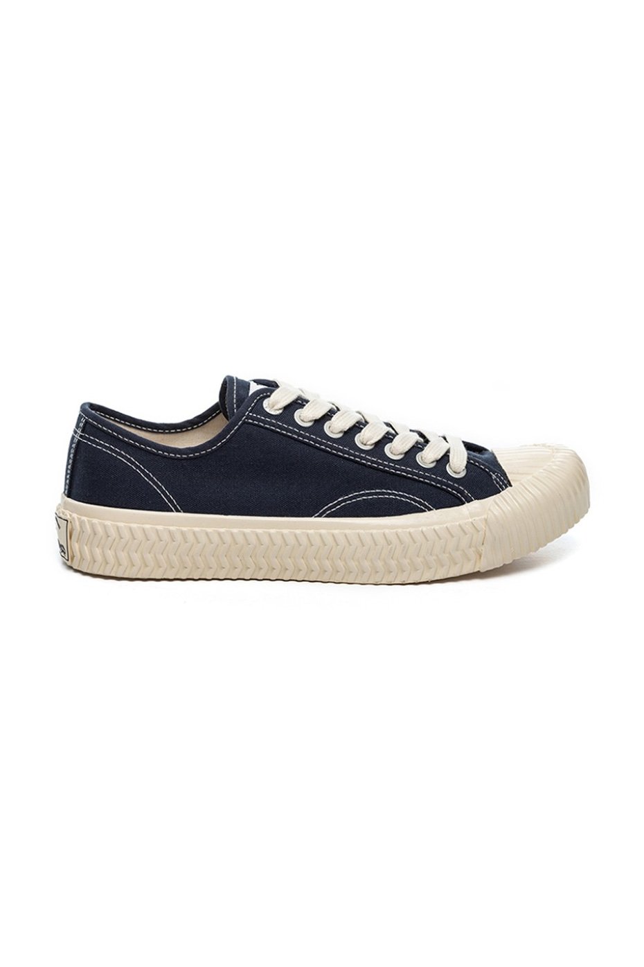 Excelsior NAVY EXCELSIOR BOLT LOW CANVAS TRAINERS