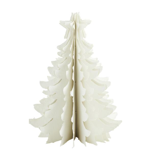 Madam Stoltz 76cm White Recycled Paper Pulp Christmas Tree