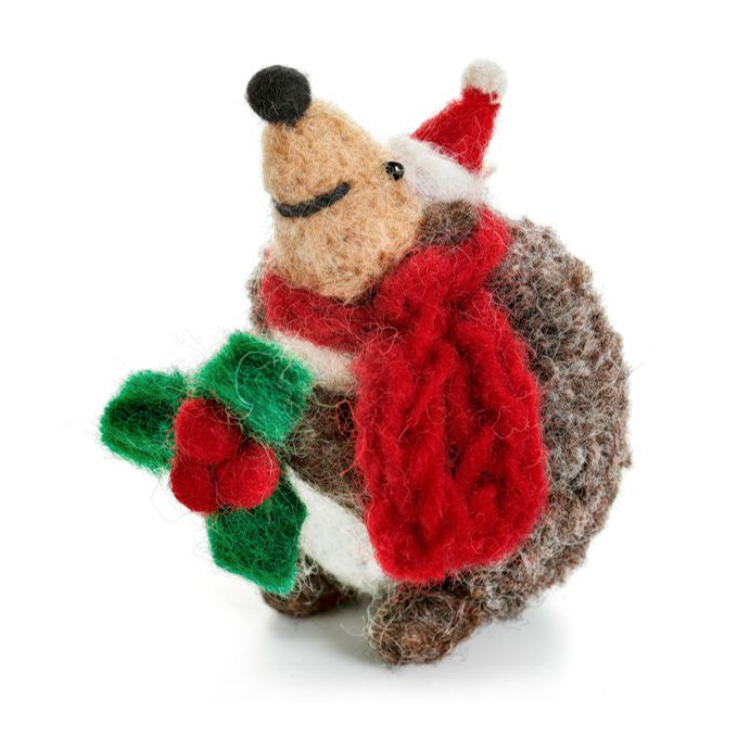 Amica Hedgehog with Holly - Set of 2