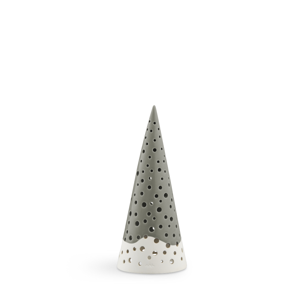 Kähler Nobili Ceramic Cone Tealight Holder 19cm Grey-Green