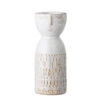 Bloomingville Off White Stoneware Vase With Face