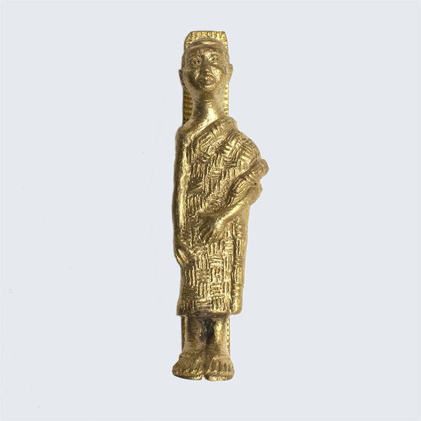 Ghanaian Ashanti Brass Door Handle 'Patiently Waiting&#x27