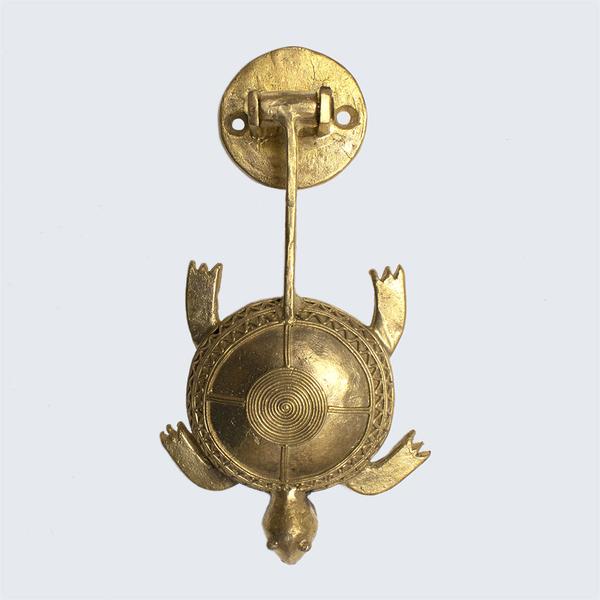 Ghanaian Ashanti Brass Door Knocker Turtle