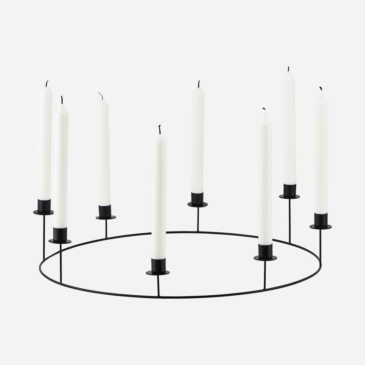 Large Black Ring Candle Stand