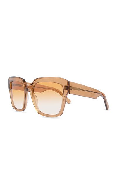 Rectangular Sunglasses | Matilda Butterscotch with Green Lenses Sunglasses | Finlay