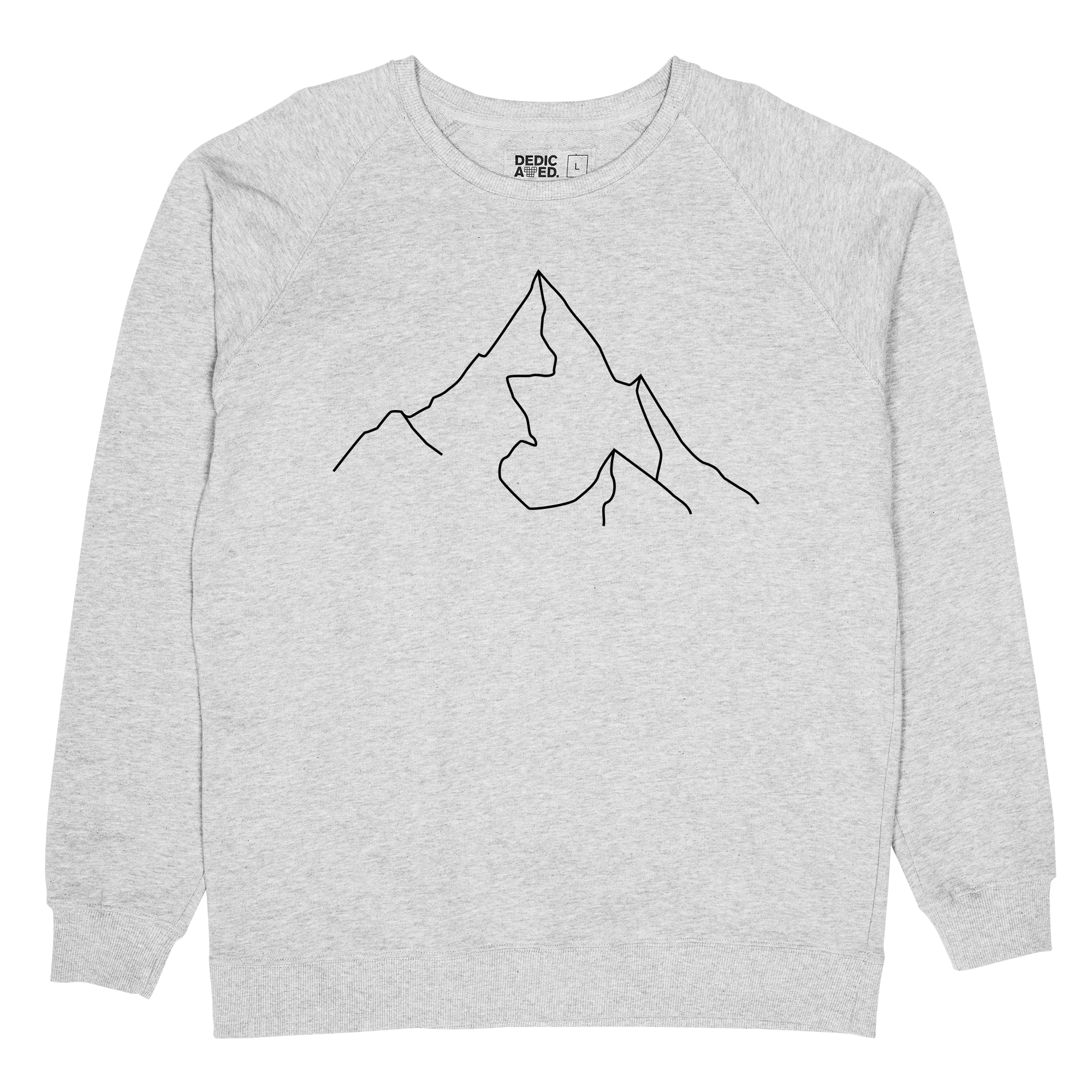 dedicated Grey Melange Sweatshirt Malmoe Mountain 