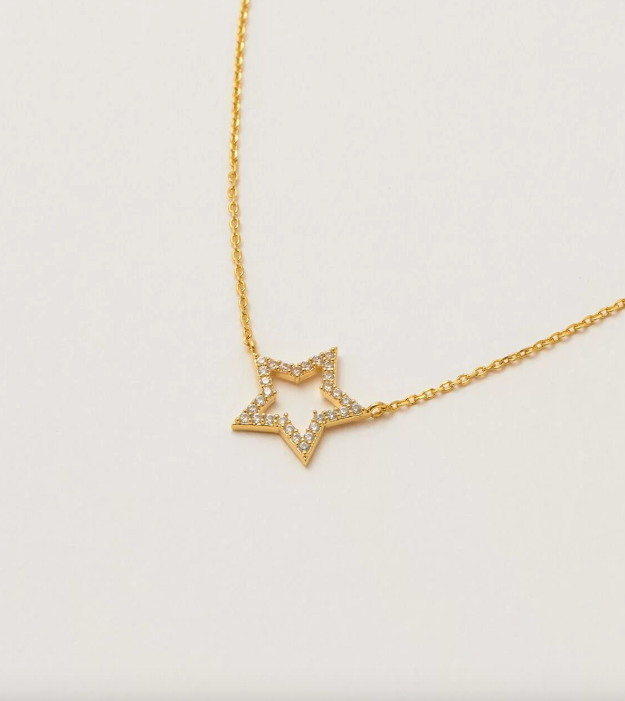 estella-barlett-cz-open-star-gold-necklace