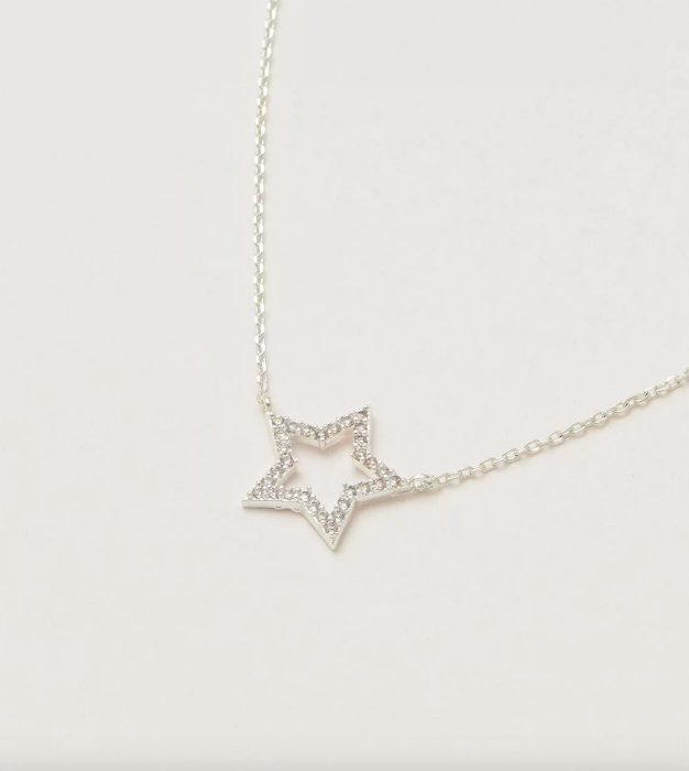 estella-barlett-cz-open-star-silver-necklace