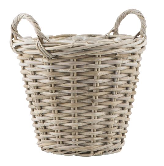 Ib Laursen Rattan Basket with Plastic Inside