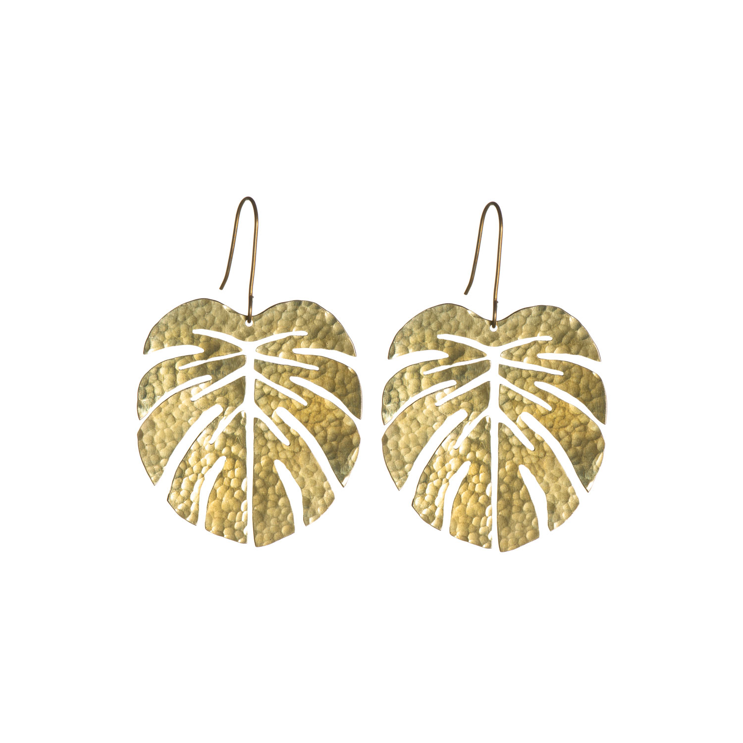 Just Trade  Song of the Trees Tropical Leaf Earrings - Large