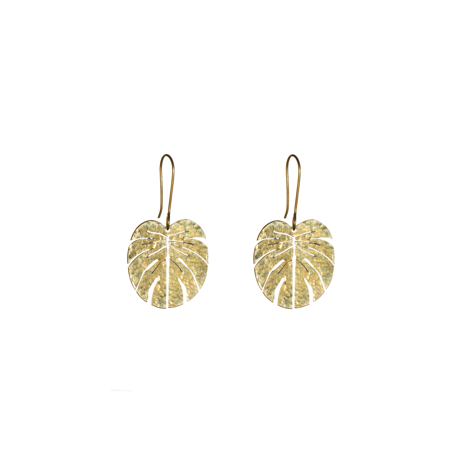 Just Trade  Song of the Trees Tropical Leaf Earrings - Small