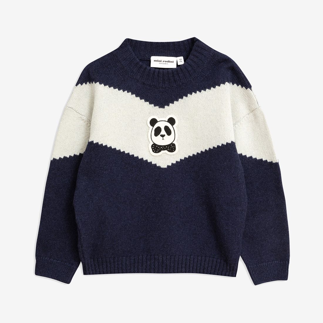 Mini Rodini Panda Knitted Wool Sweater
