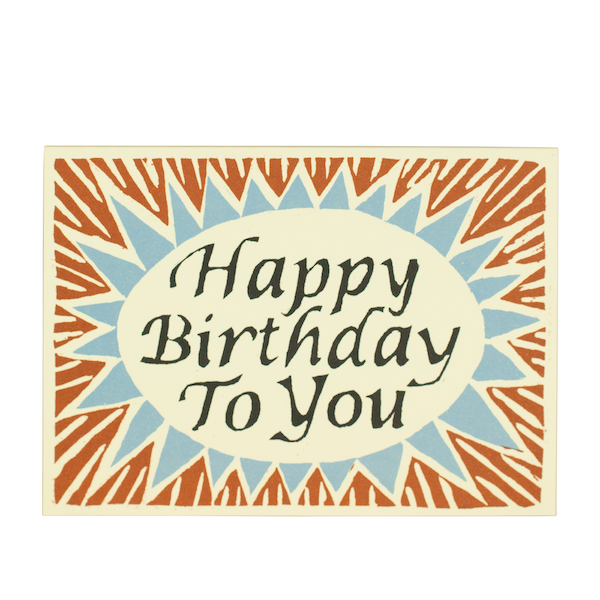 Happy Birthday To You Card In Brown And Blue